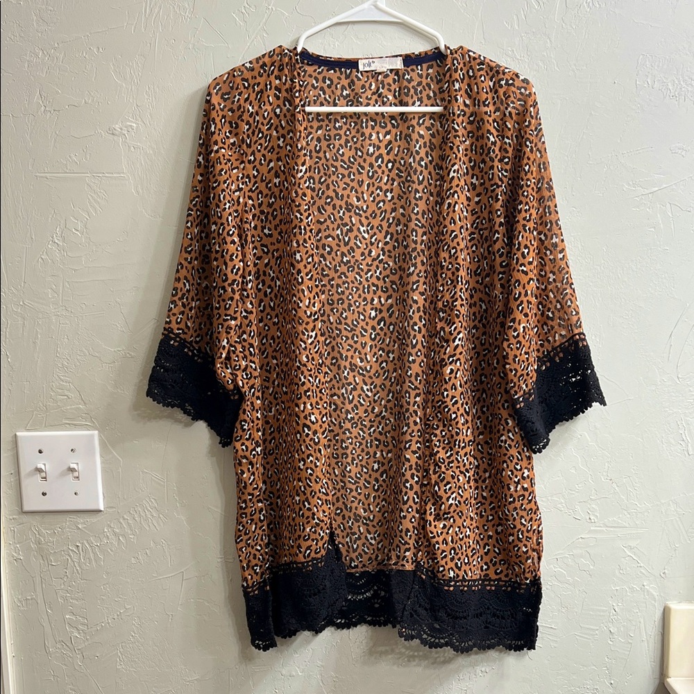 Jolt Animal Print Cardigan with Black Accents